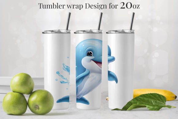10 Dolphin Tumbler Design 20oz 806 2