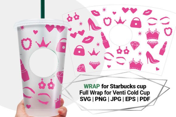 Barbiecore Print for Starbucks 24 Oz Cup