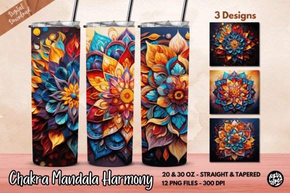 Chakra Mandala Harmony Tumbler Wrap