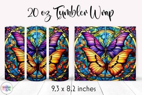 Colourful Butterflies Tumbler Wrap