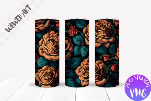 Dark Rose Skinny Tumbler Wrap