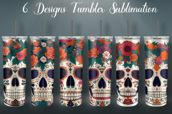 Day of the Dead Sugar Skulls Tumbler Wrap