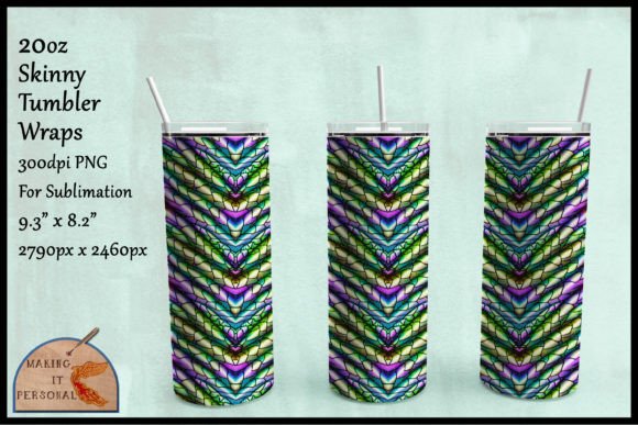 Dragon Scales - Skinny Tumbler Wrap