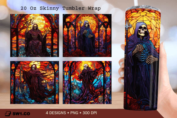God of Dead Tumbler Sublimation Wrap PNG