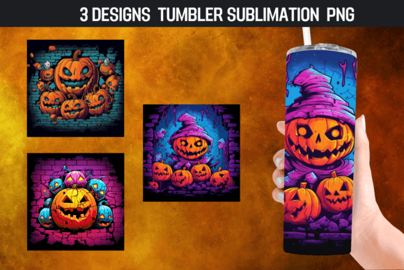 Pumpkin Funny Halloween Tumbler Wrap