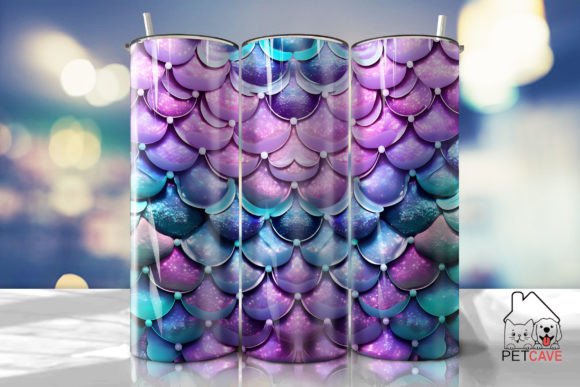 Purple Mermaid Scales Tumbler 20oz 4