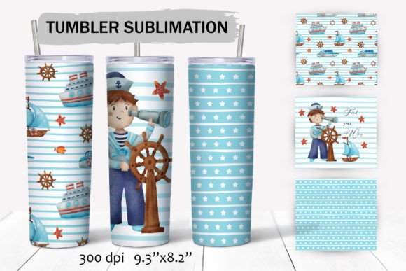 Sailor Boy N2 Sublimation Tumbler Wraps